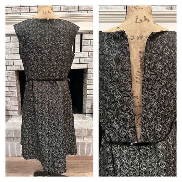 Vintage Y2K Evan Picone Belted Black Label Dress Size 12 Magic Witchy Whimsical - Picture 10 of 14